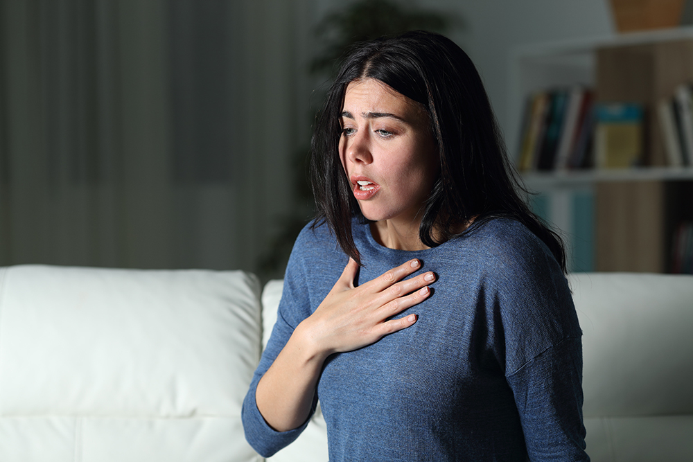 A woman suffering from anxiety