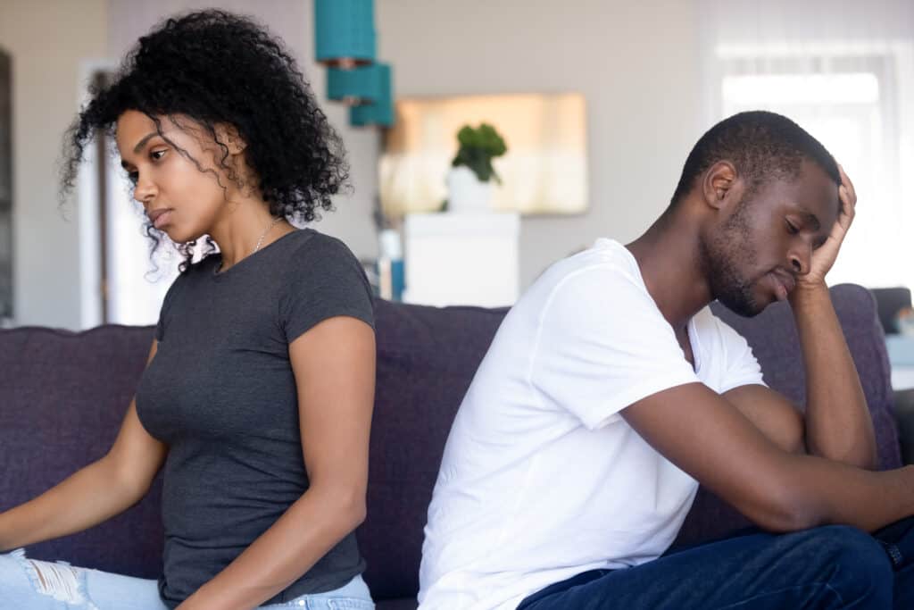A couple are being torn apart by one of their's relationship anxiety